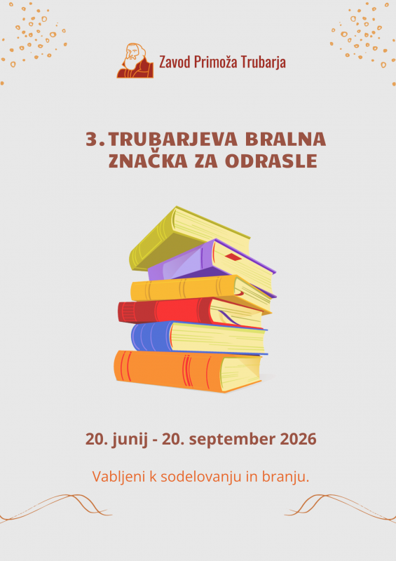 3. Trubarjeva bralna značka
